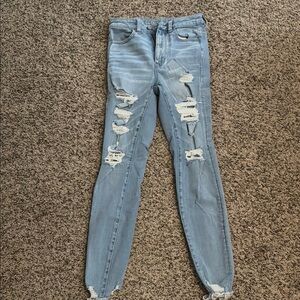 American Eagle Distressed Light Blue Women's Jeans